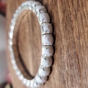 B3226 white wedding bracelet stretch